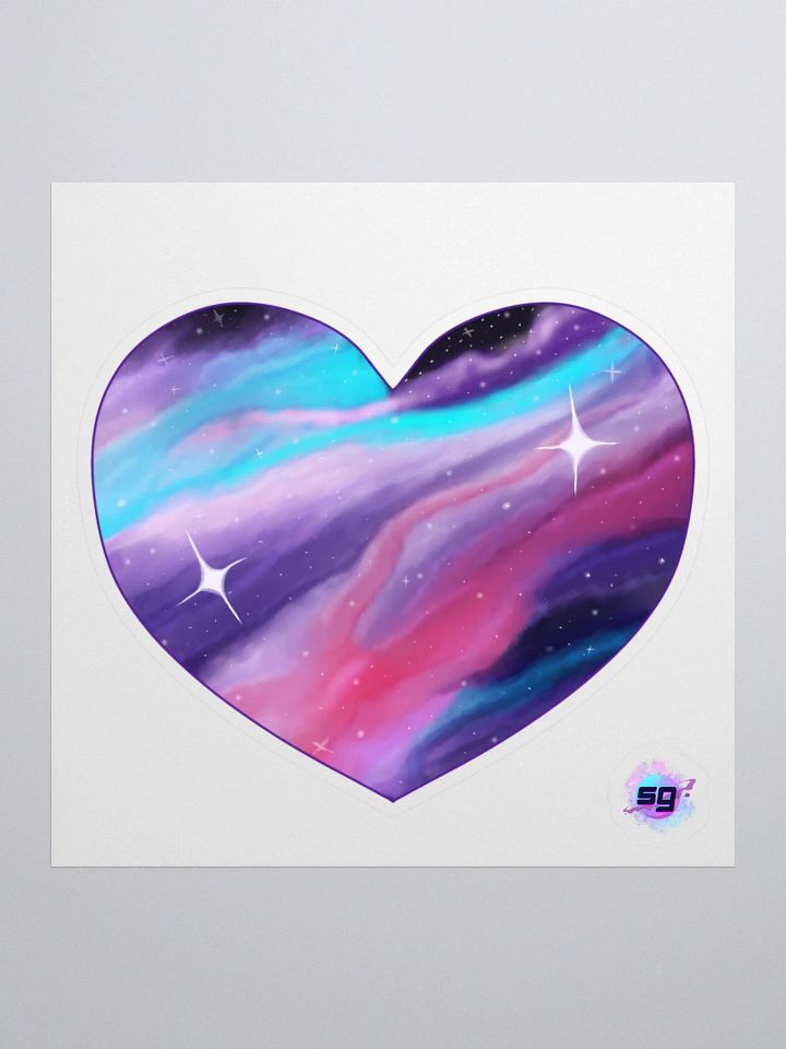 SilverGemini - Galaxy Love Heart Sticker product image (1)