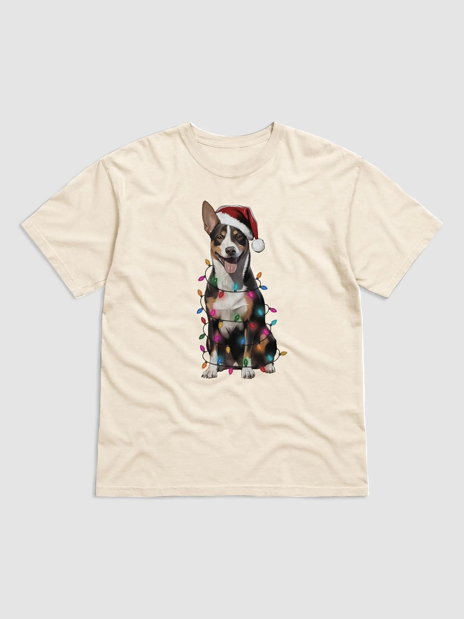 Funny Basenji(Tricolor) Christmas T-Shirt for Basenji Paw-rents product image (19)