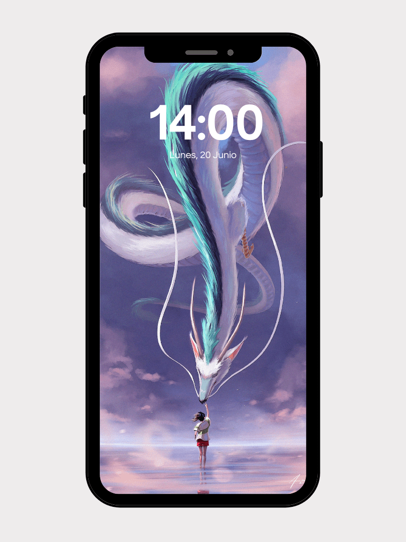 Chihiro & Haku Spirited Away Wallpaper – 4K Anime Art product image (1)