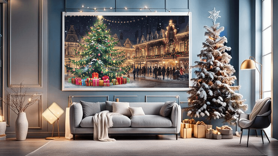 Mesmerizing Christmas Town Square A Festive Winter Wonderland II - Frame TV product image (5)