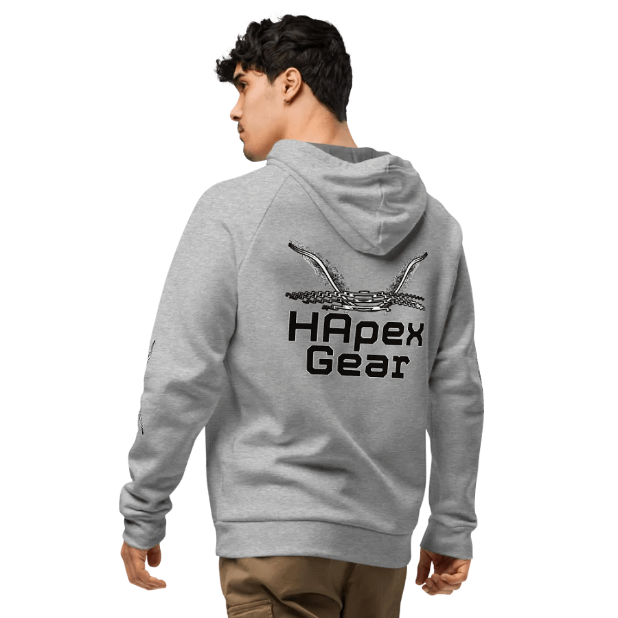 Unisex Hoodie - Black HApex Gear White Logo product image (7)