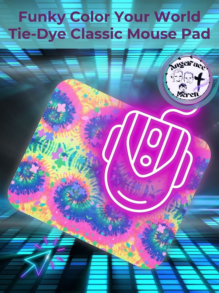 Funky Color Your World Tie-Dye Classic Mouse Pad product image (1)