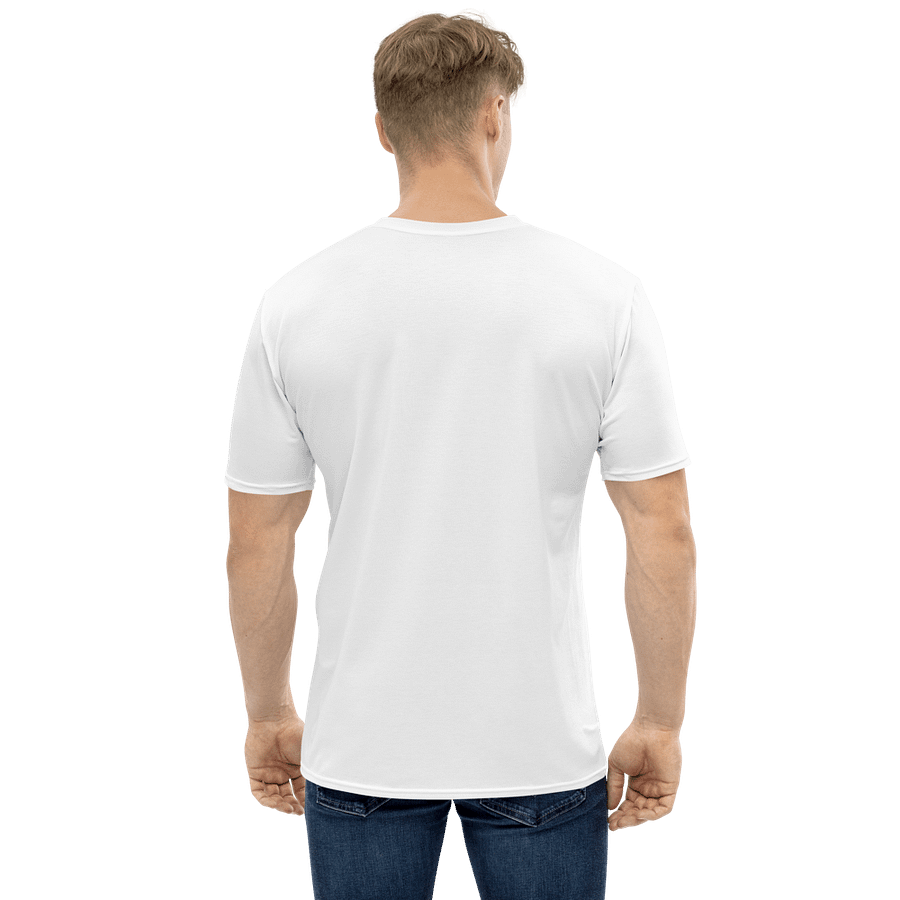 Man Crew Neck T-Shirt All-Over Print Learn-Earn Slogan Black product image (2)