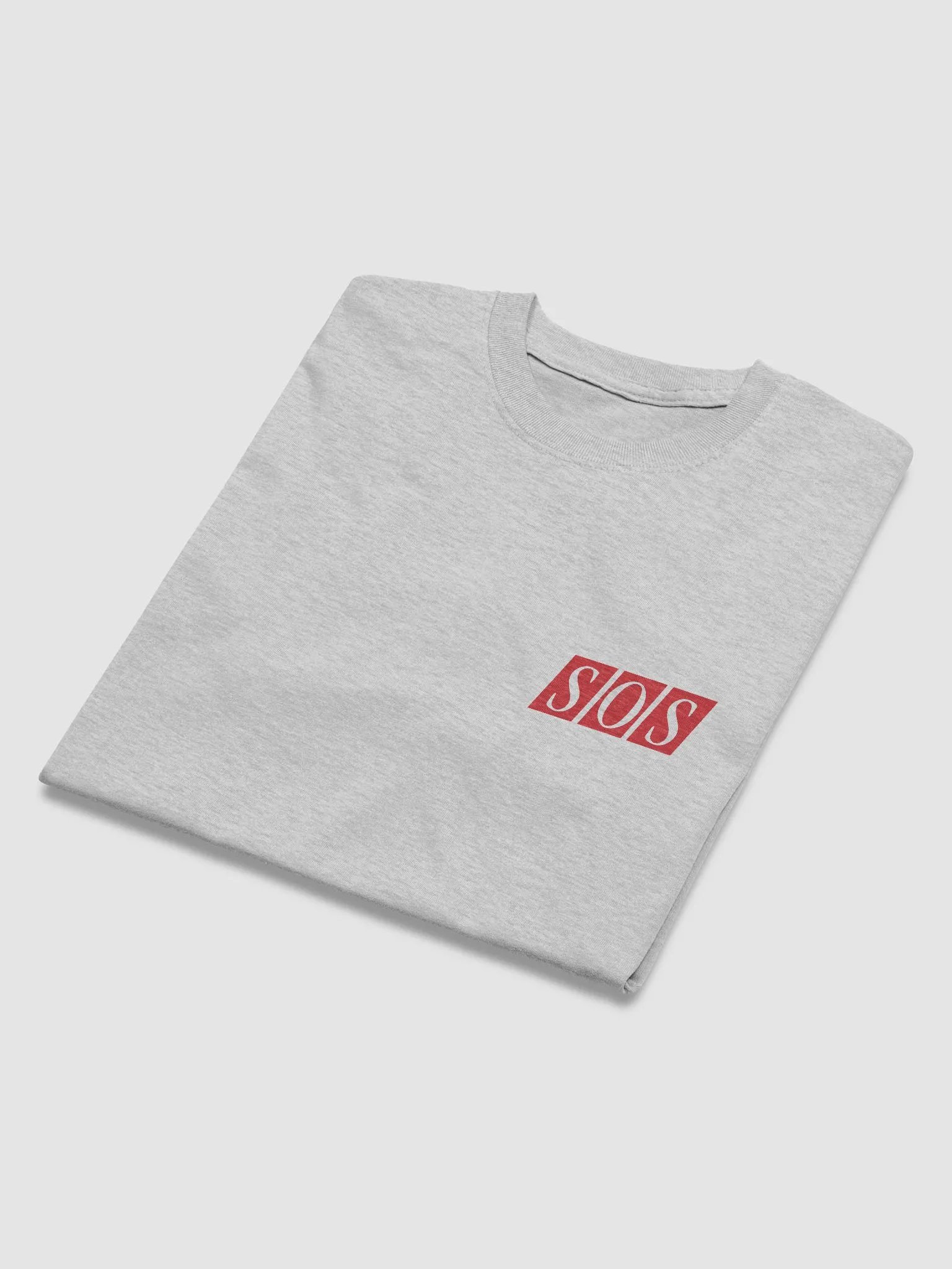 Womens Grey T-Shirt - Red SOS Logo product image (2)