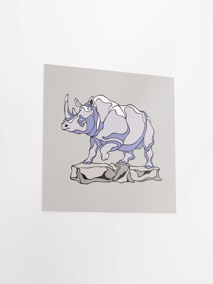 Majestic Rhino - Square Matte Paper Poster product image (11)