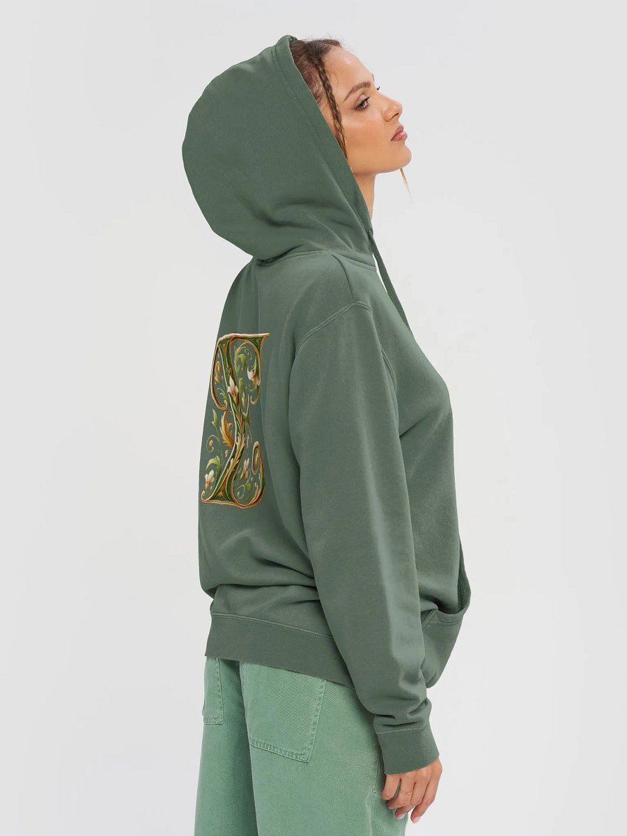 Floral E Illuminated Manuscript Vintage Hoodie product image (5)