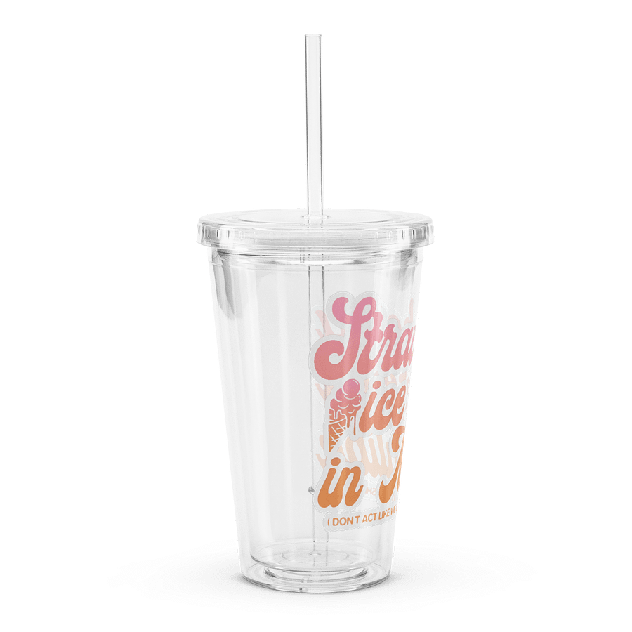 Strawberry Ice Cream - Clear Plastic Tumbler product image (3)