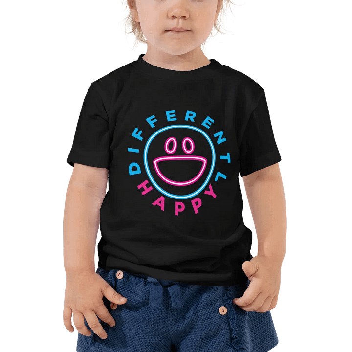 Kids Differently Happy Black T shirt product image (1)