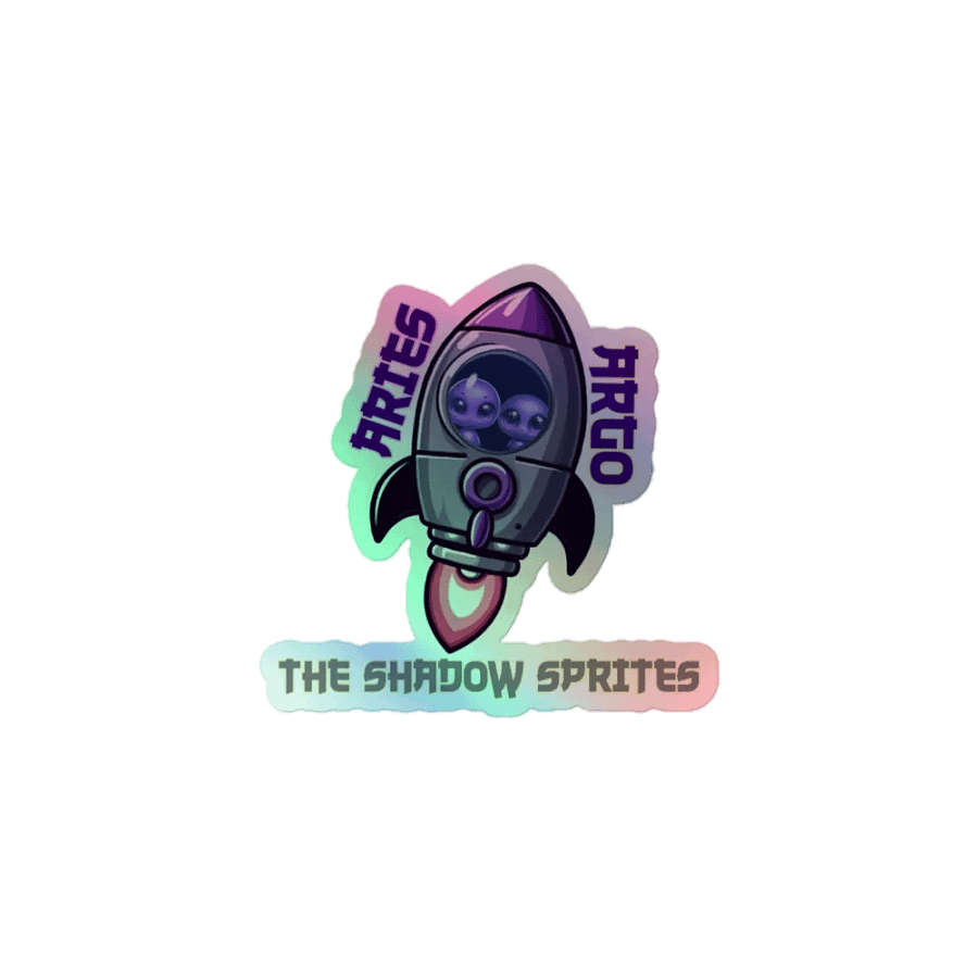 Aries & Argo - The Shadow Sprites - rainbow sticker product image (1)
