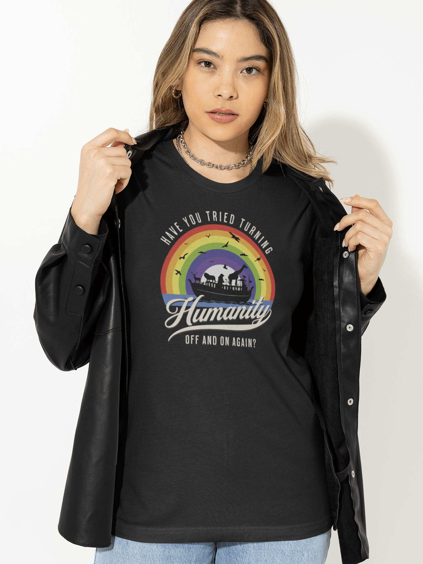 Turning Humanity Off and On T-Shirt - Unisex Fit product image (3)