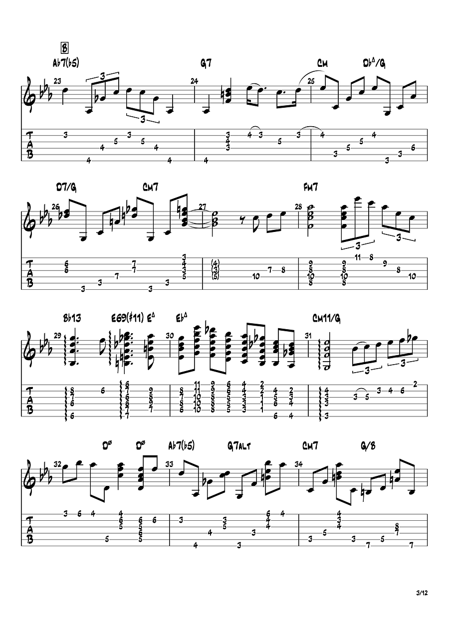 [Transcription PDF] Autumn Leaves - Barney Kessel product image (4)