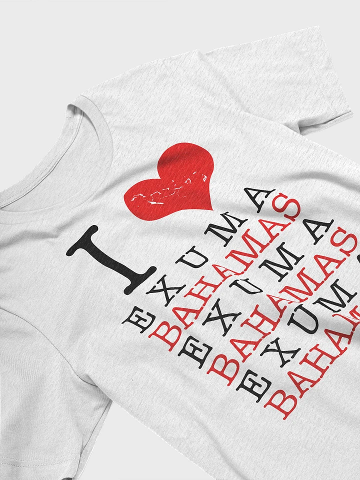 Bahamas Shirt : I Love Exuma Bahamas : Heart Bahamas Map product image (1)