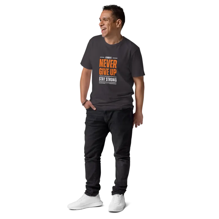 NEVER GIVE UP Glitch Tee product image (144)