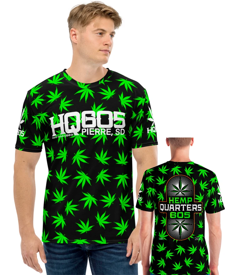 HempQuarters Neon Green Marijuana Leaf Shirt product image (1)