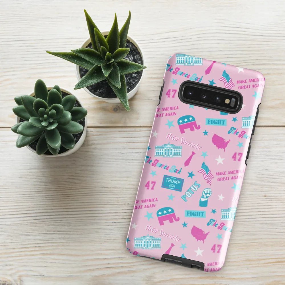 Trump 2024 Election-Themed Patriot Make America Great Again Pink Pattern Phone Case for Samsung product image (49)