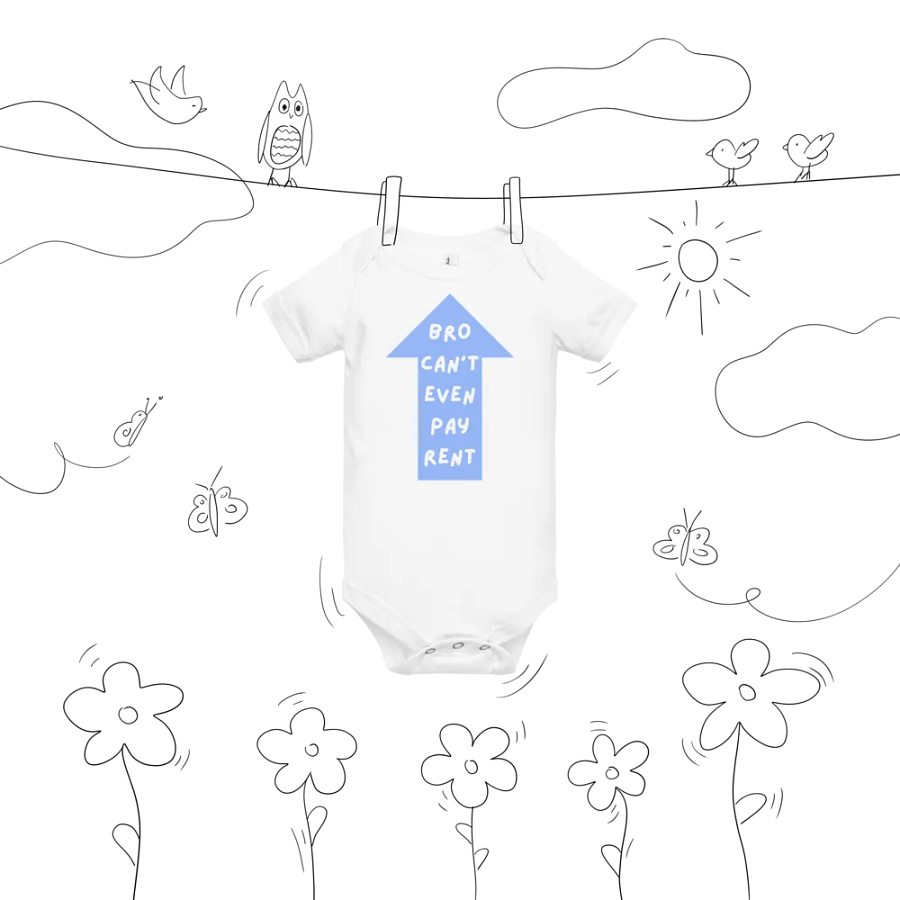 Bro can't even pay rent - baby onesie product image (9)