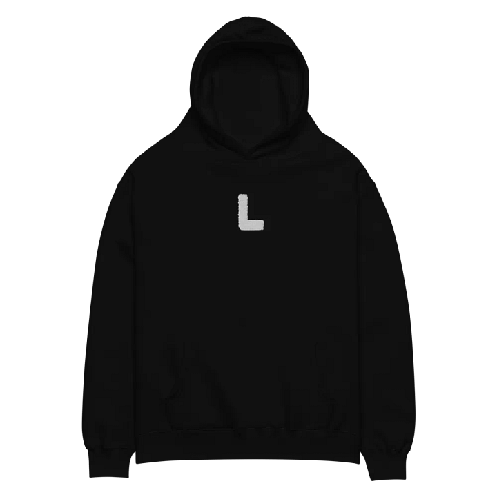 Initial Letter Of Name "L" is Embroidered Unisex Oversized Hoodie product image (2)