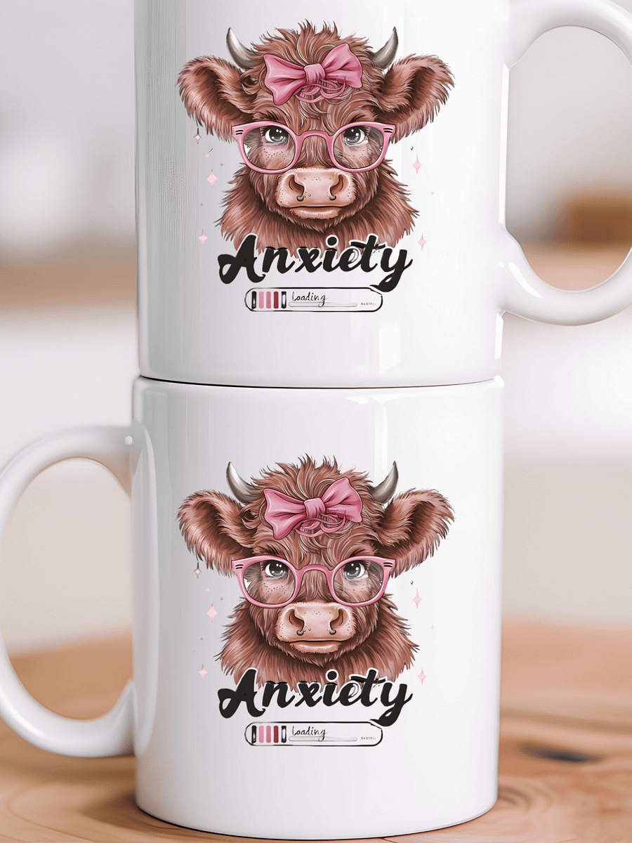 Anxiety Loading Coffee Mug – Funny Heifer Cow Design – Humorous Animal Lover Gift product image (6)