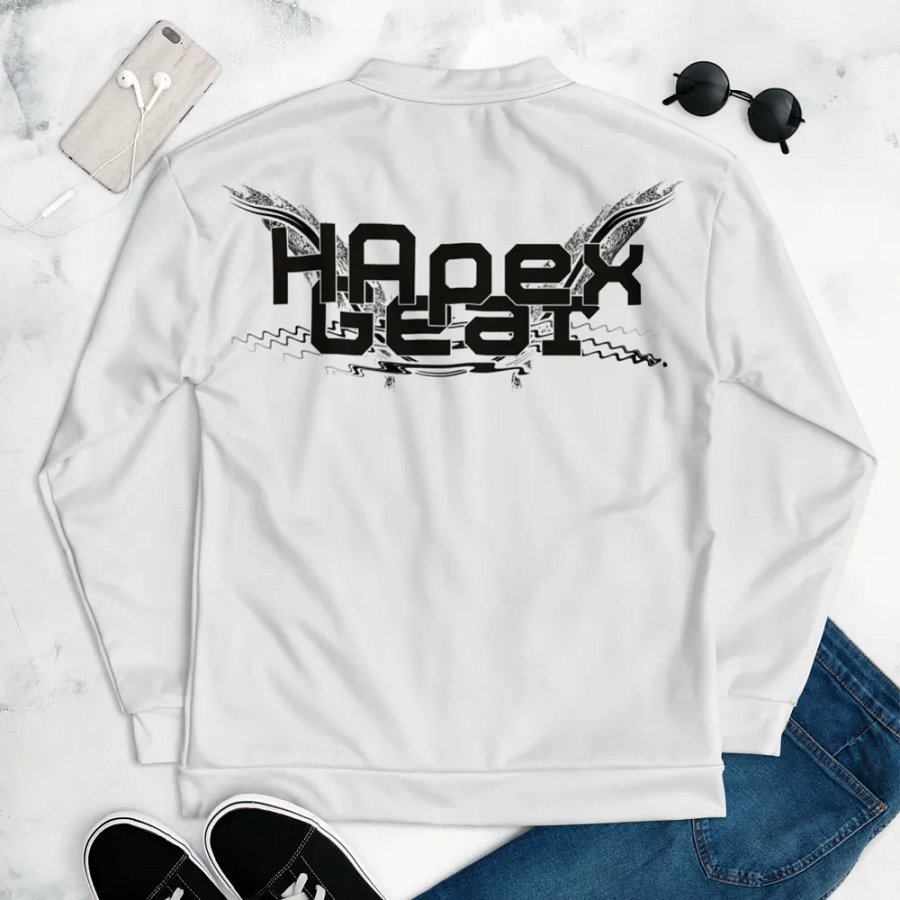 Black HApex Gear Black Logo - White - Bomber Jacket product image (5)