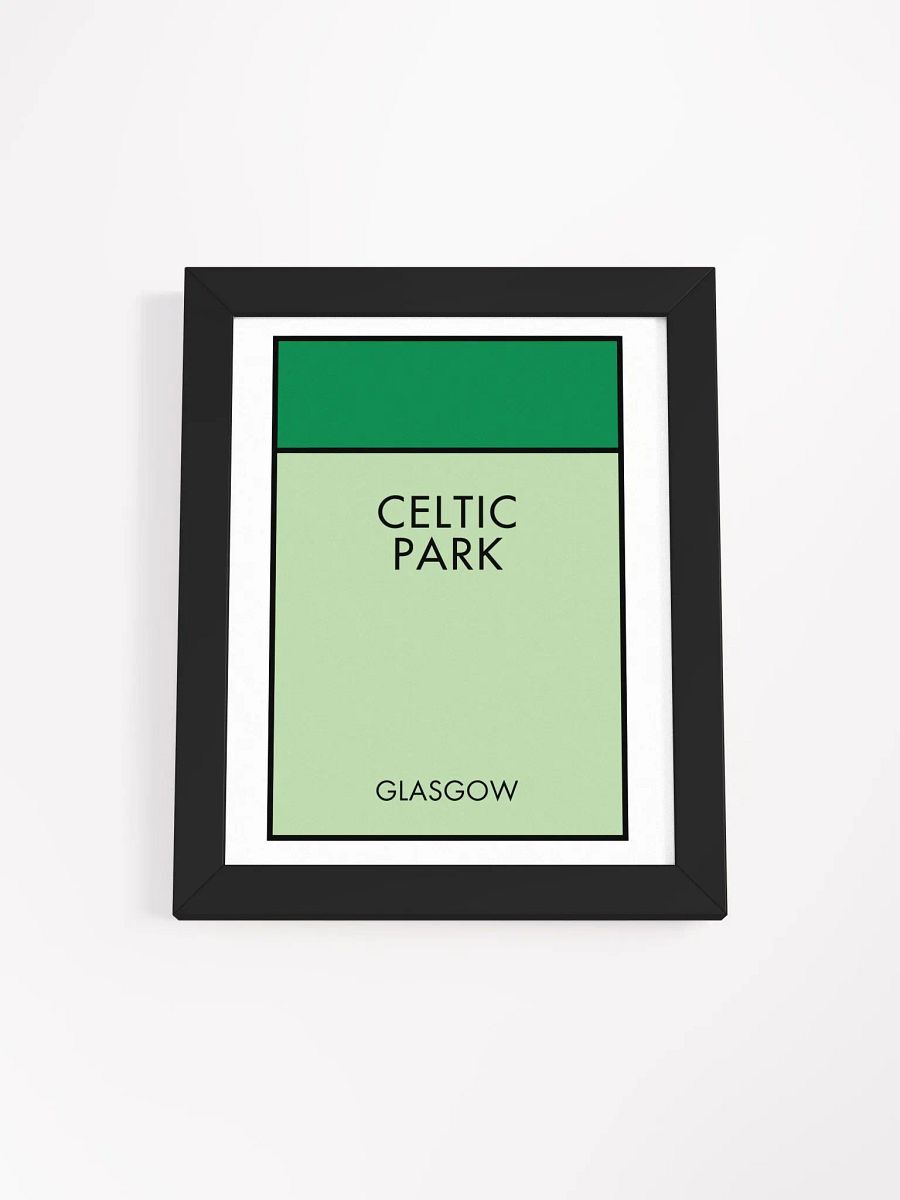 Celtic Park Glasgow Monopoly Title Art Framed Print product image (4)