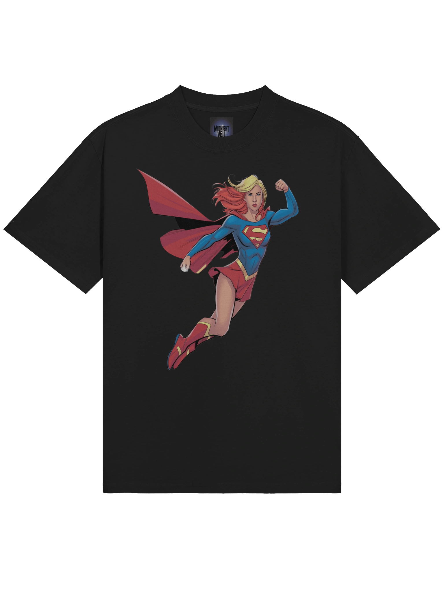 Supergirl Kryptonian Fist Oversized Faded T-Shirt product image (5)