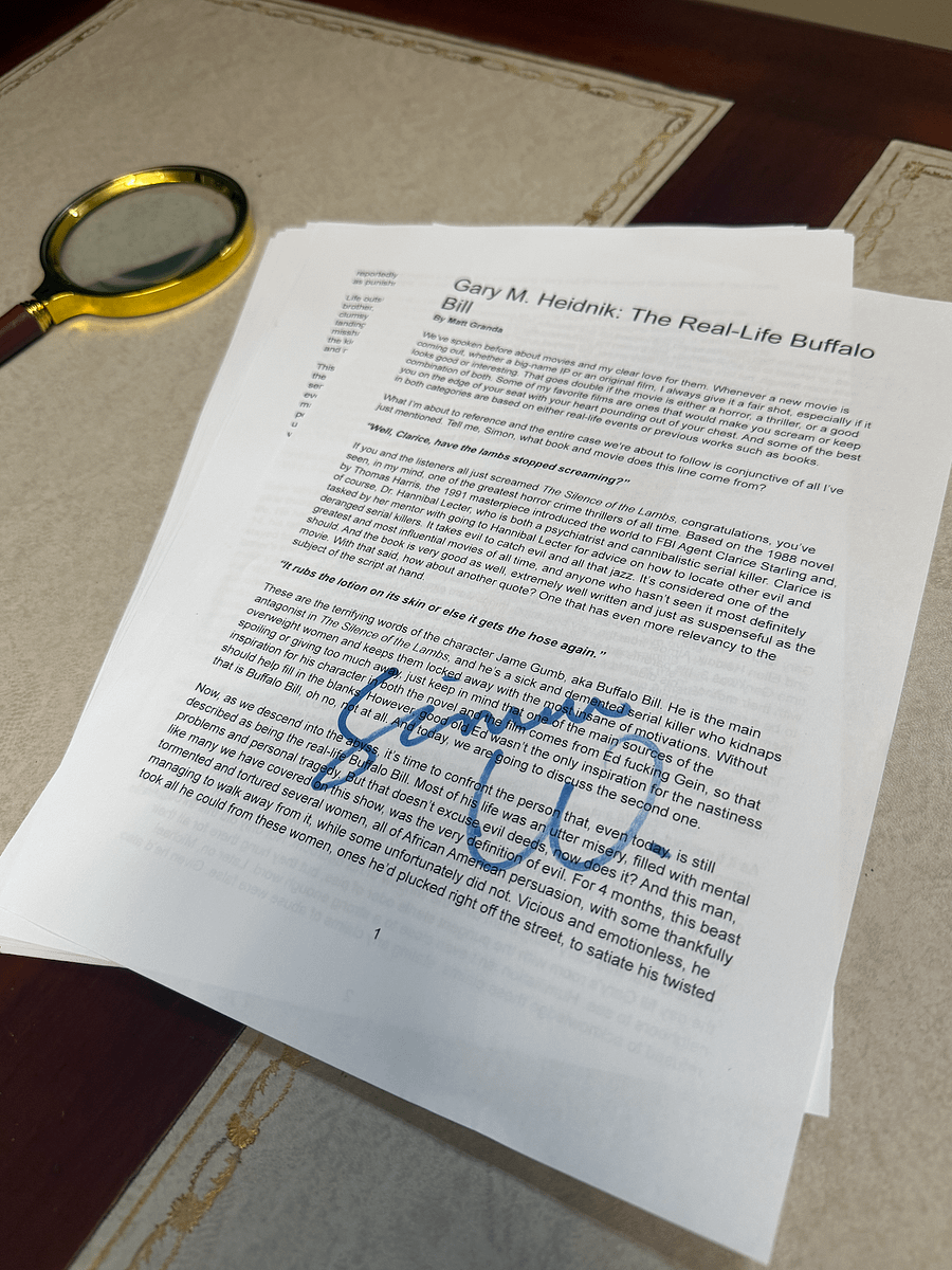 Official Signed Script – Used Live on The Casual Criminalist product image (1)