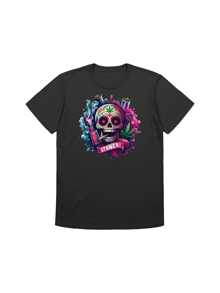 Sugar Skull Art - 420 Stoner T-Shirt product image (2)