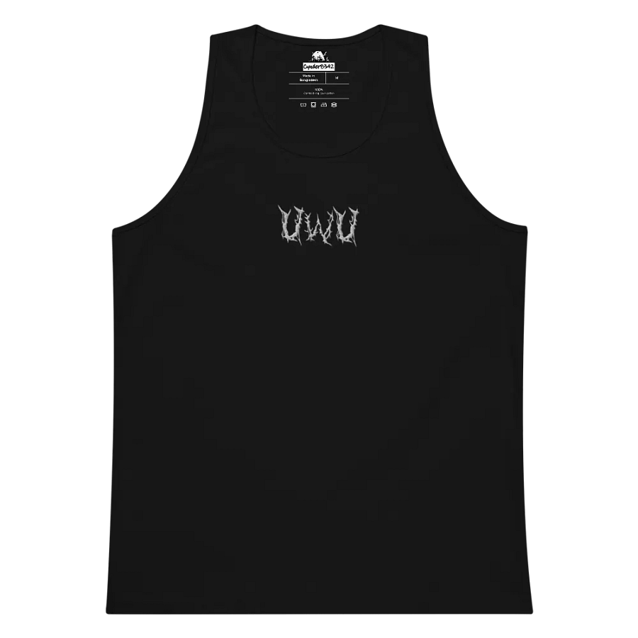 Embroidered Metal UwU Men's Tank Top product image (10)
