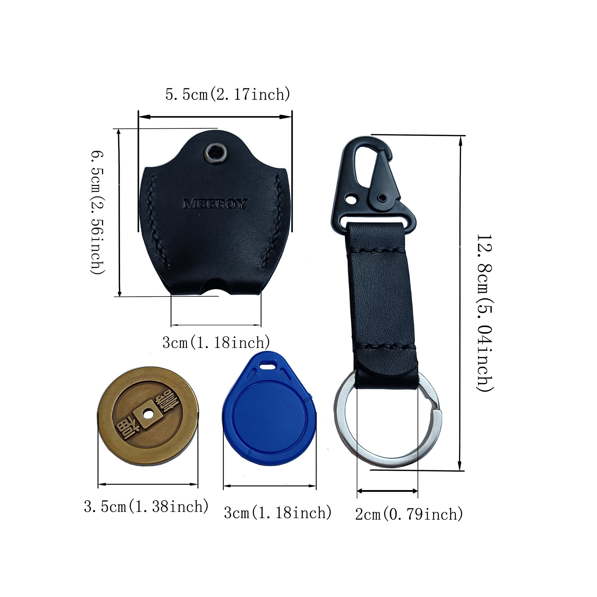 MEEBOY Handmade Leather car Key Sleeve for Broken Key car Key Cover for Men and Women product image (2)