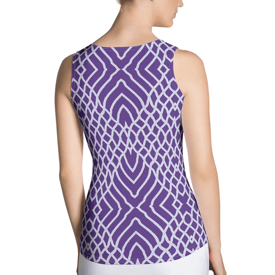 Net White and Purple/All-Over Print Women's Tank Top by Sublicolor product image (2)