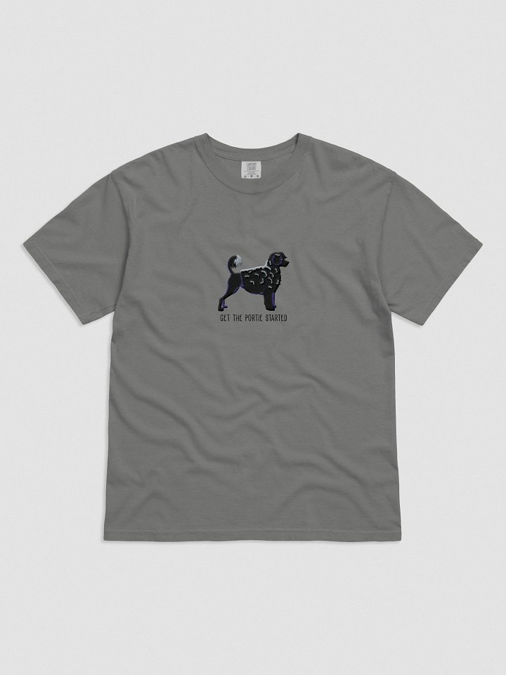 Get the Portie Started T-Shirt(Embroidered) of a Portuguese Water Dog(Black) product image (2)