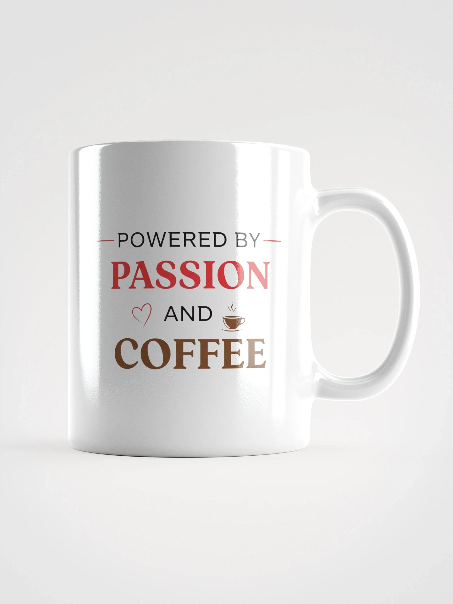 Powered by Passion (And Coffee) Mug – Motivational Coffee Cup for Work & Creativity Lovers product image (2)