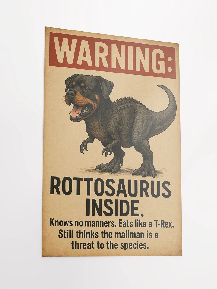 WARNING ROTTOSAURUS INSIDE Poster product image (4)