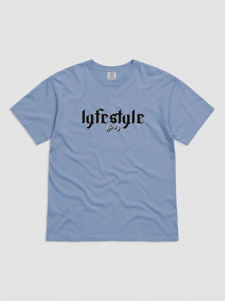 LYFË3 STITCHED HEAVYWEIGHT LYFESTYLE TEE LIGHT BLUE product image (1)
