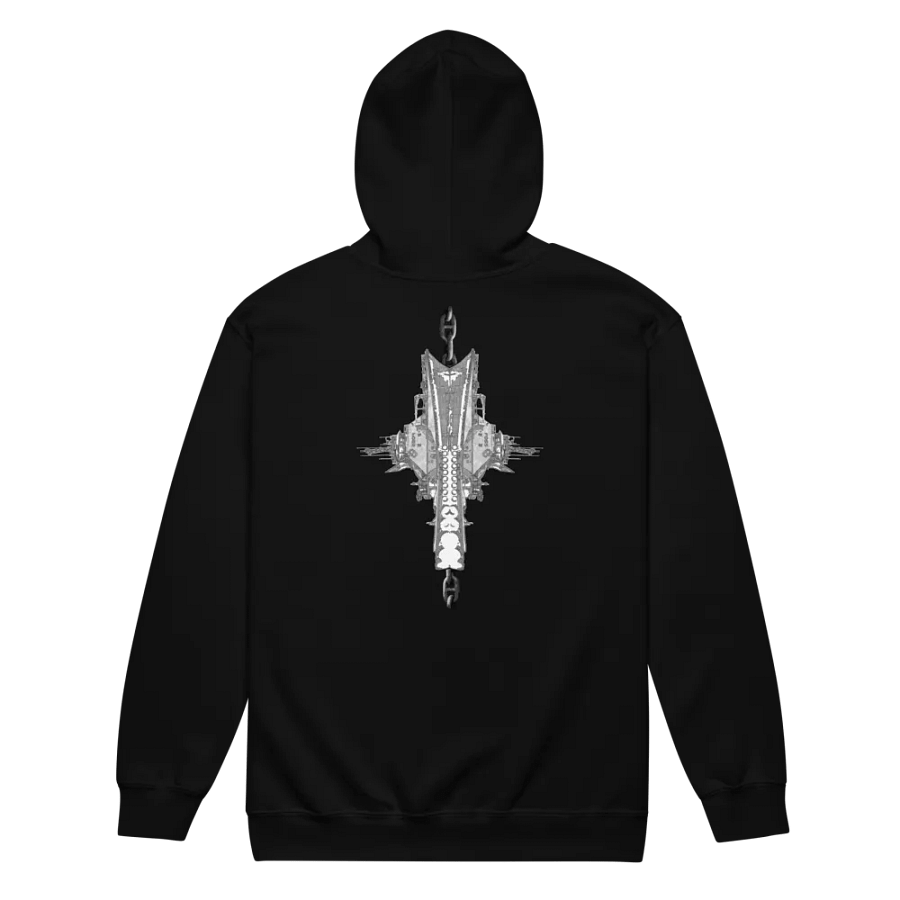 Black Foss double tug Zip Hoodie product image (7)