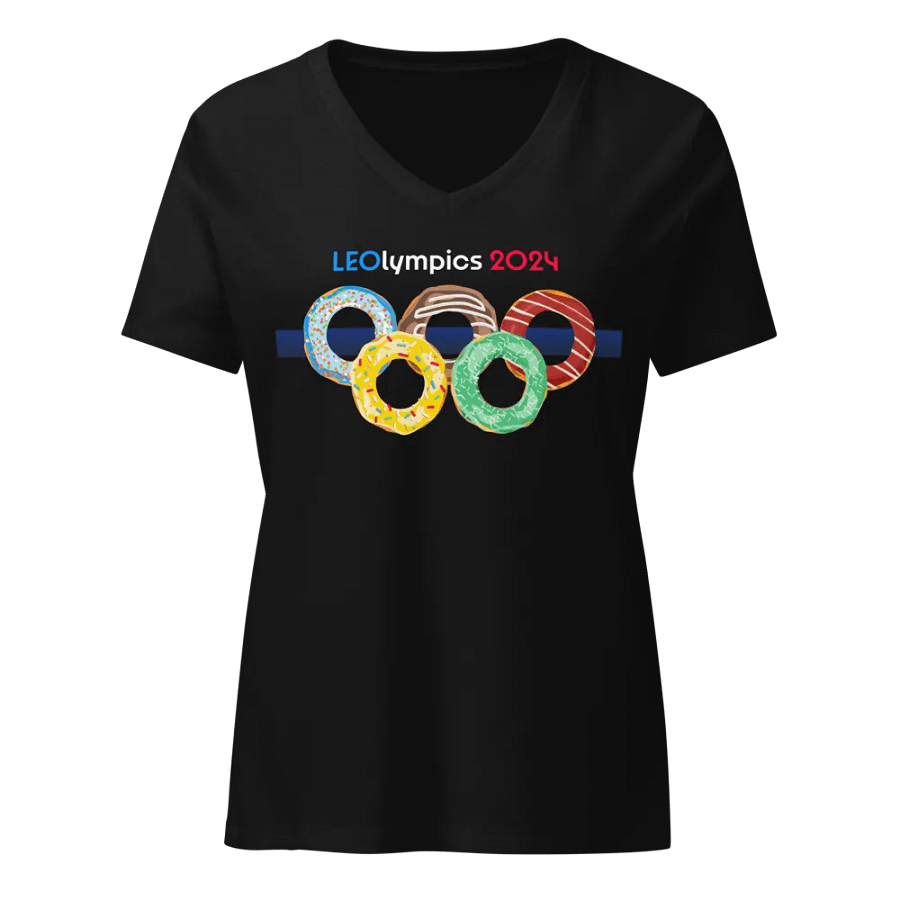 LEOLympics Donut Women's V-Neck Tee product image (1)
