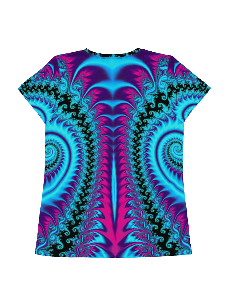 Fractal women's athletic tee - Frost-Fern Forest product image (6)
