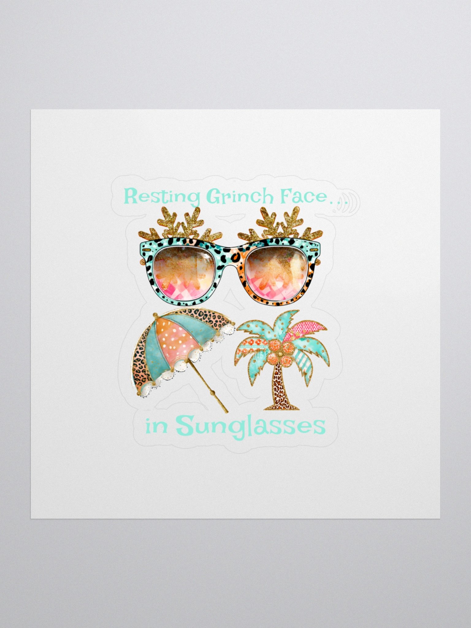 Resting Beach Face Sticker Set product image (1)