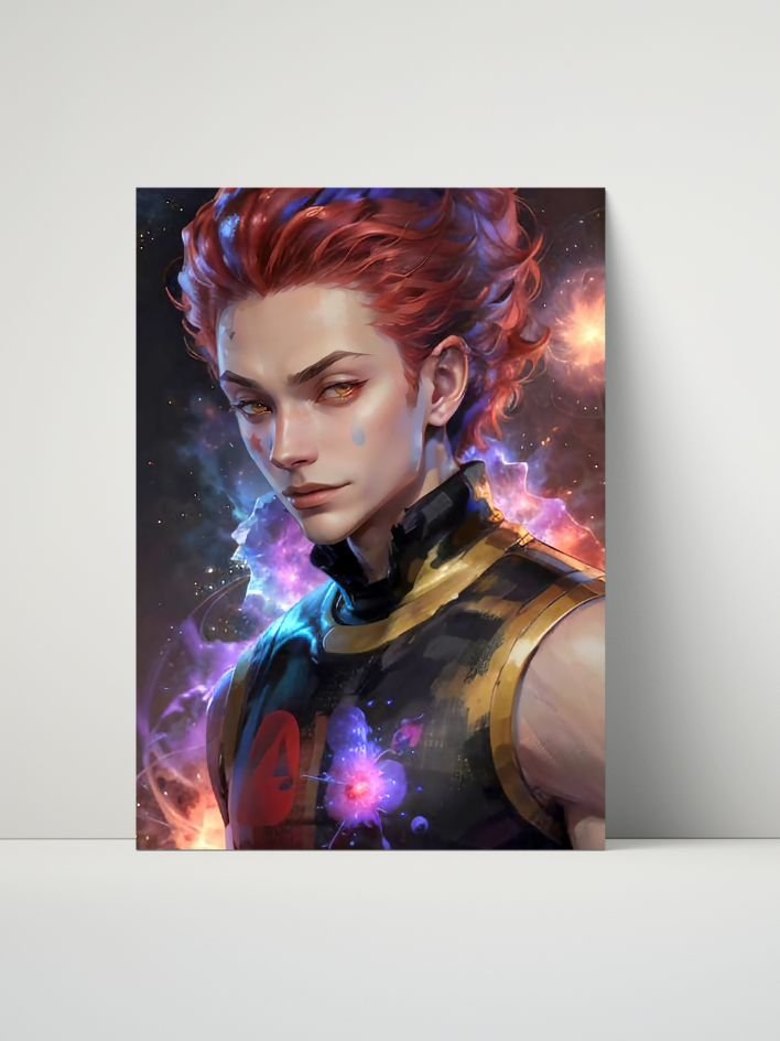 Hunter x Hunter Hisoka Cosmic Aura Cards – Glossy 8x10 Metal Print product image (1)