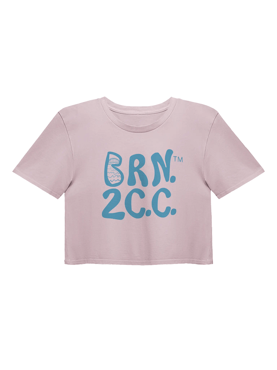 BOURNE to Cape Cod™ | Women's Crop Top | Soft, Stylish, Breezy | BRN.2C.C.™ | Deep Sky Blue Logo product image (18)