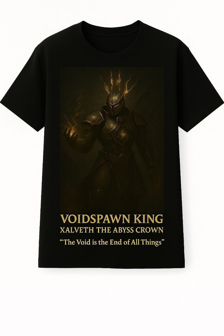 🖤 Voidspawn King: Xalveth The Abyss Crown T-Shirt product image (1)