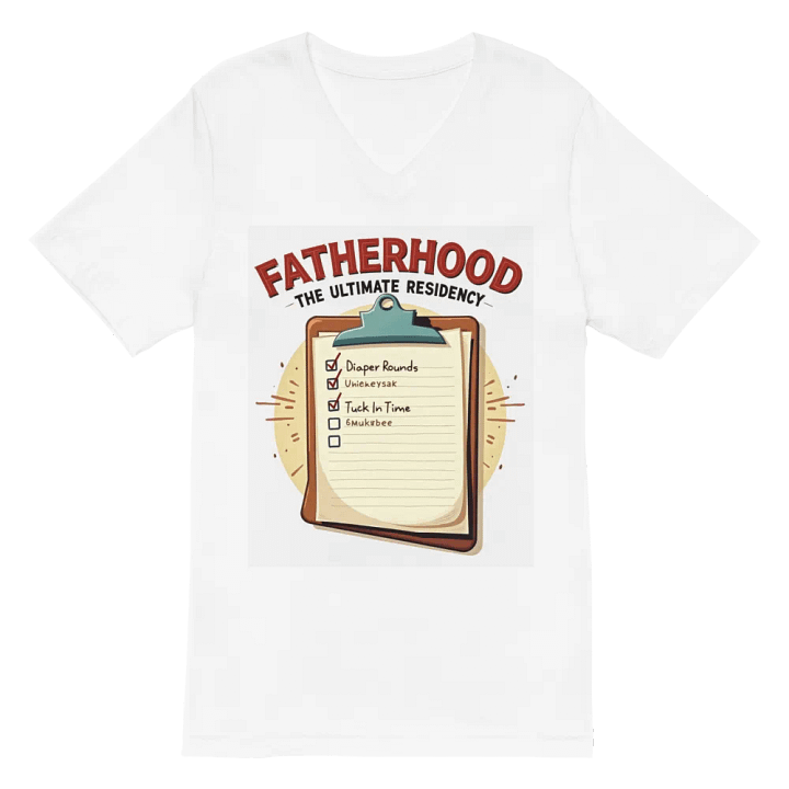 Fatherhood Residency Checklist V-Neck Tee product image (2)
