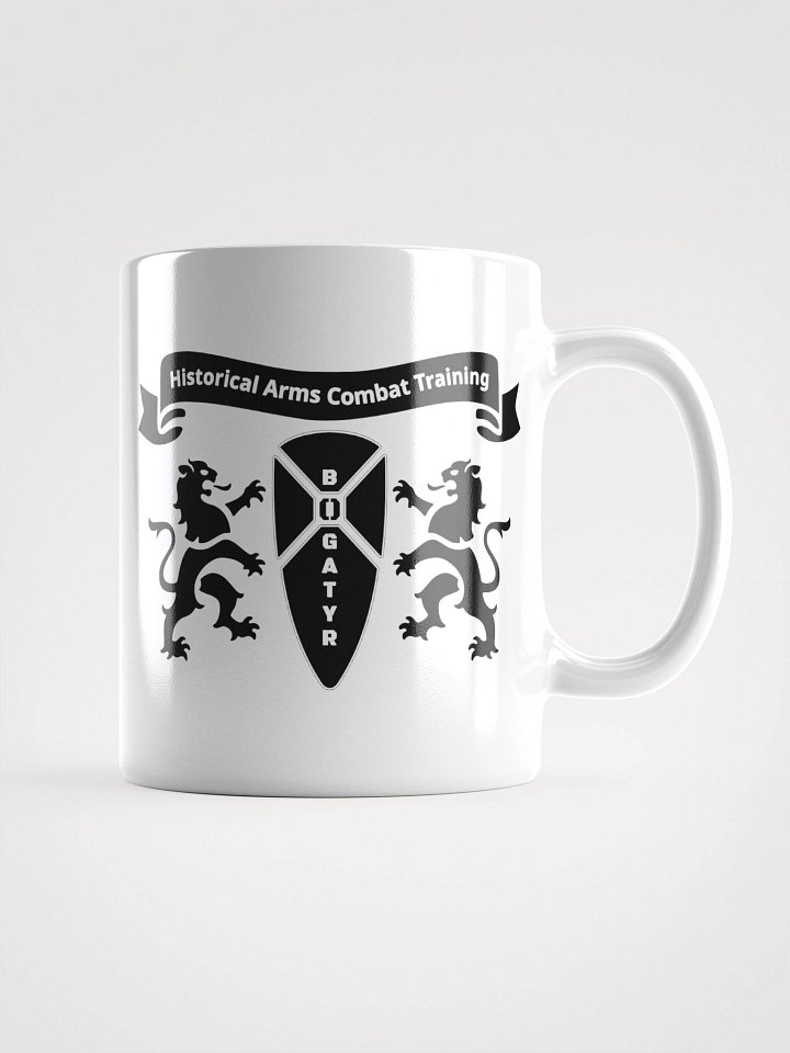 White Glossy Mug - black HACT logo product image (2)