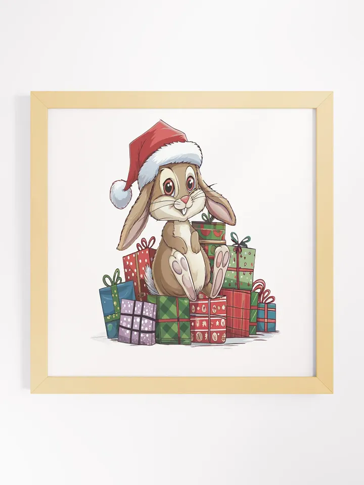 Santa Bunny Framed High-Quality Matte Poster (in) product image (1)