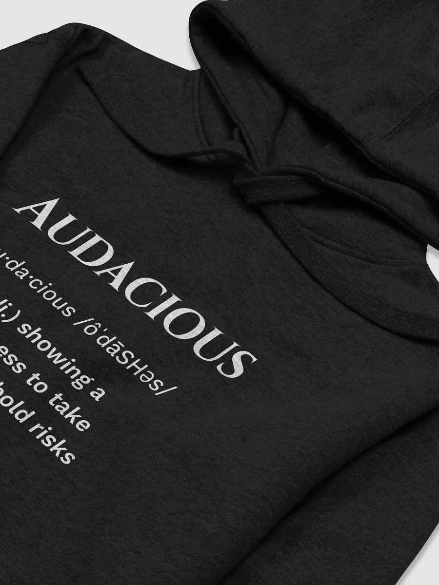 AUDACIOUS defined and usage - simple white on black product image (3)