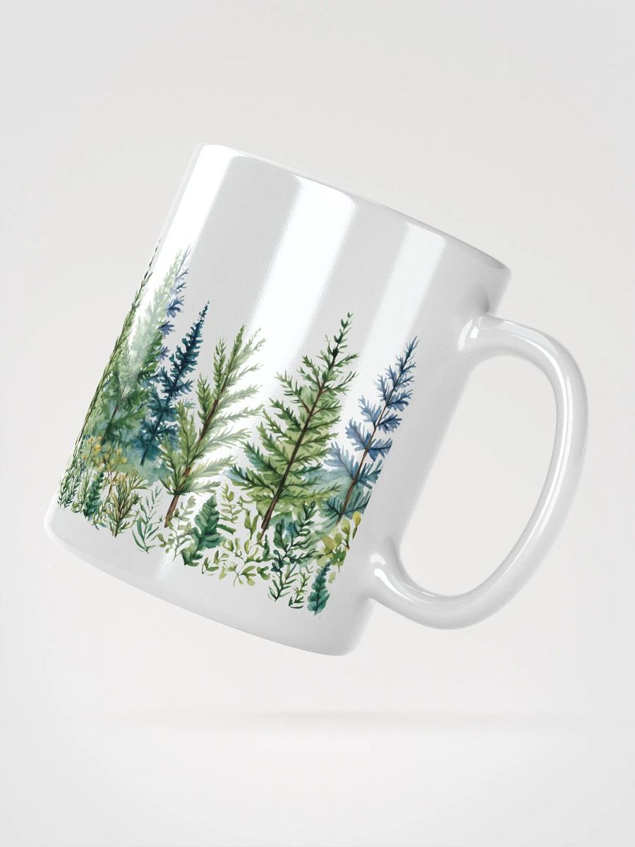 Enchanted Green Forest White Glossy Mug product image (3)