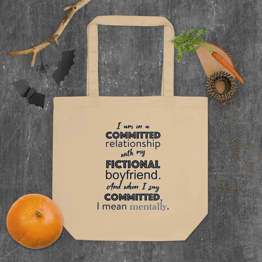 Book Lover Bookish Tote Bag, Fictional Boyfriend Bookworm Gift product image (7)