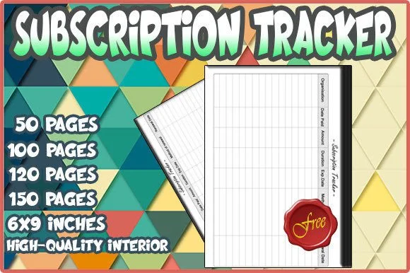 Subscription Tracker Interior for Amazon Kdp product image (1)