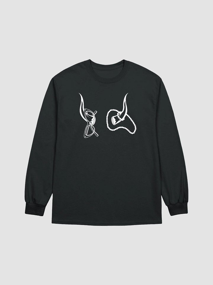 Horns, Glasses & Pearls Long Sleeve T-Shirt product image (2)