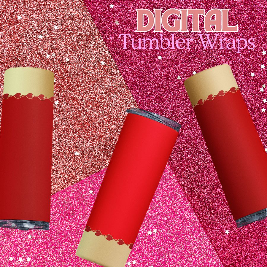 Metal Heart Skinny Tumbler Wrap product image (4)